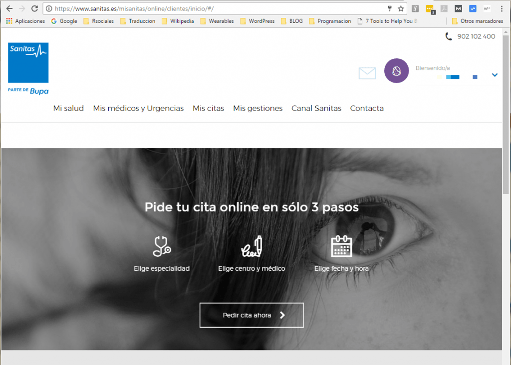Cita web online Sanitas