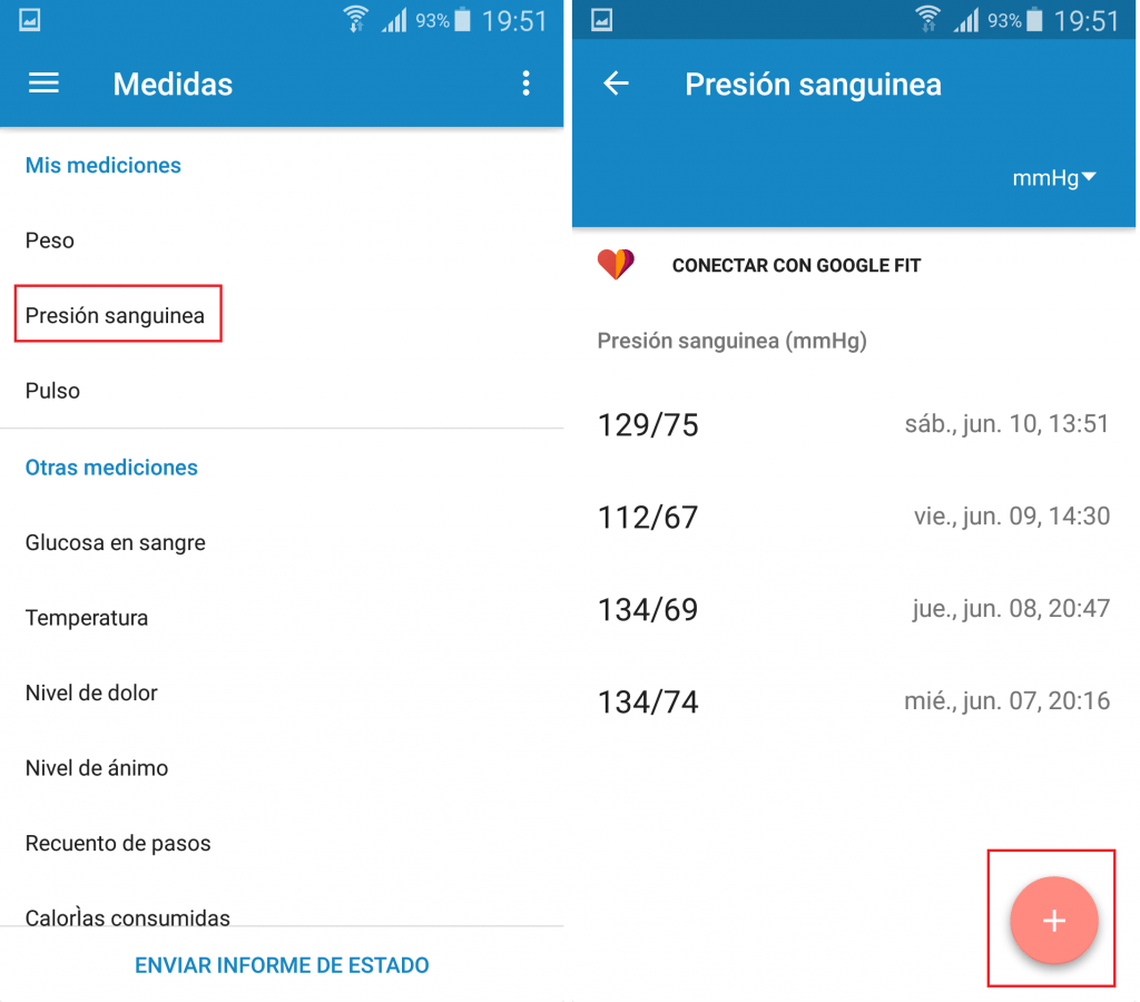 Medidas en Android