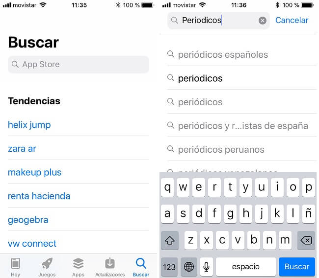 App Store. Buscar
