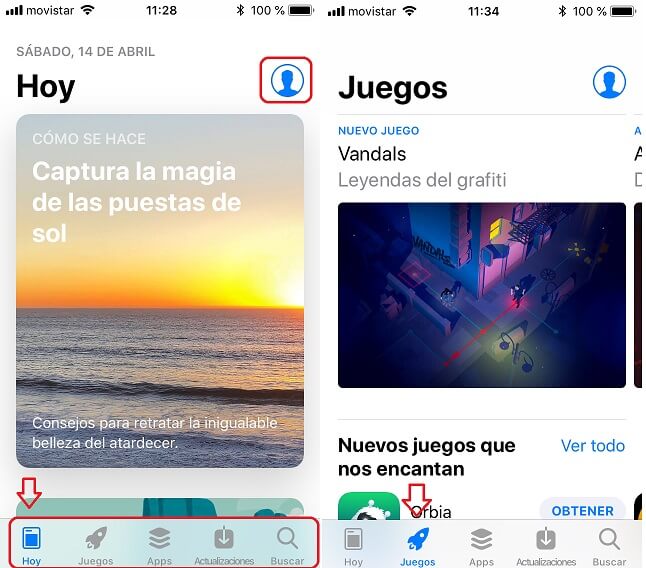 App Store. Hoy y Juegos